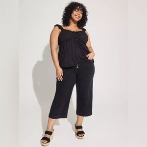 Torrid Crop Wide Leg Classic Denim High-Rise Jean, Sz 24